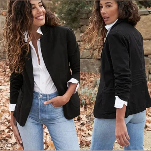 NWT Frank & Eileen Dublin Black Sweatshirt Blazer, size XS - Picture 2 of 12